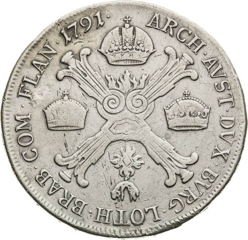 1/2 Thaler 1791 - back