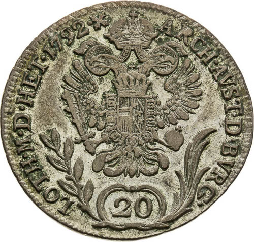 20 Kreutzer 1792 - back