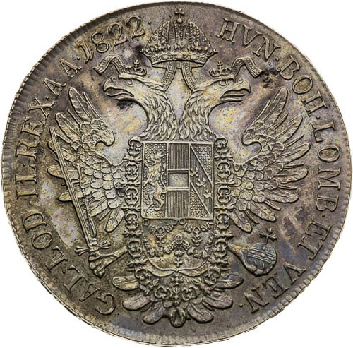 Thaler 1822 - back