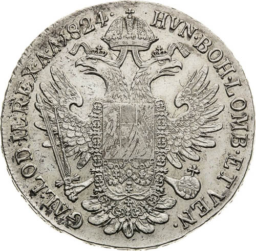 Thaler 1824  - back