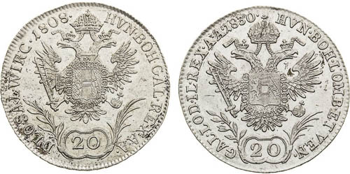 20 Kreutzer (2 pcs) - back