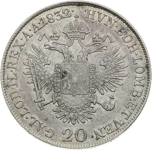 20 Kreutzer 1832 - back