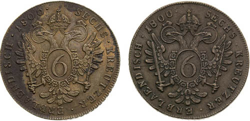 6 Kreutzer 1800 - back