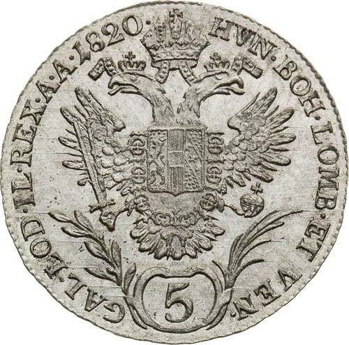 5 Kreutzer 1820 - back
