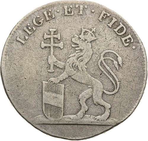 Silver jeton 1792 - back