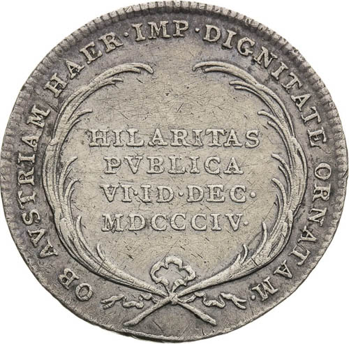 Silver Token 1804 - back
