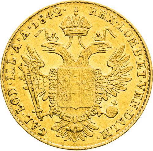 Ducat 1842 - back