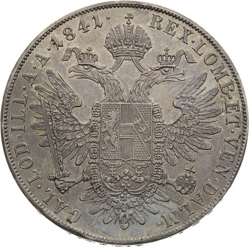 Thaler 1841 - back