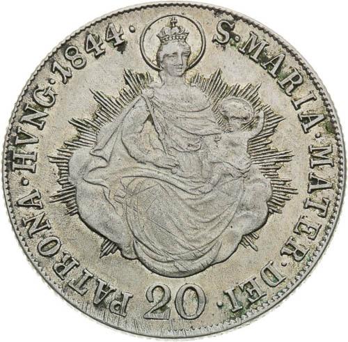 20 Kreutzer 1844 - back