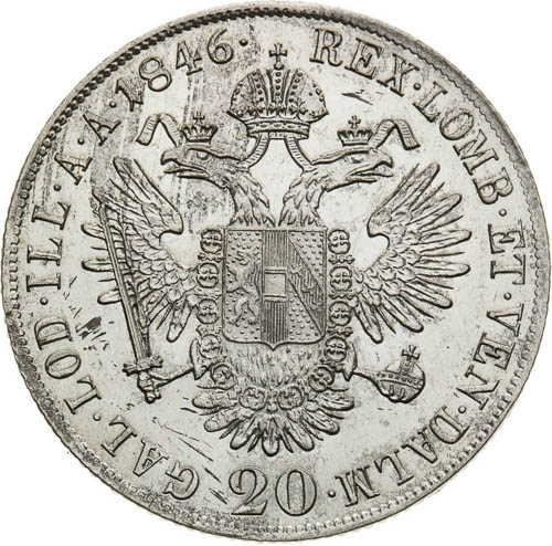 20 Kreutzer 1846 - back