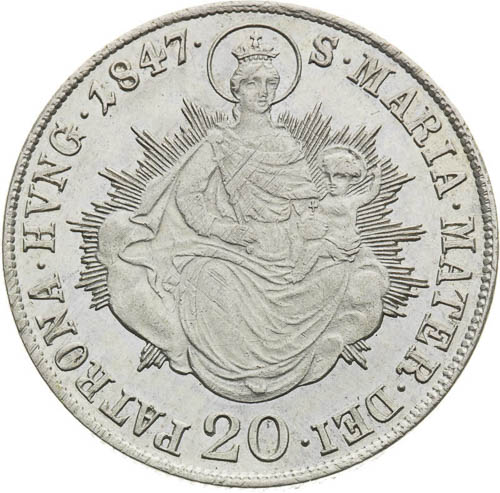 20 Kreutzer 1847 - back