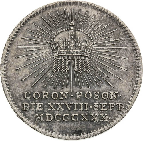 Silver token 1830 - back