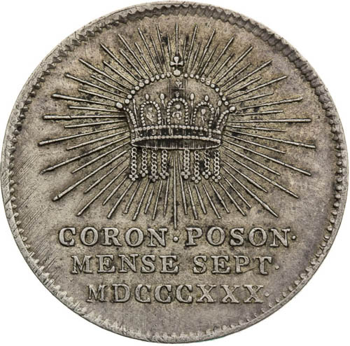 Silver token 1830 - back