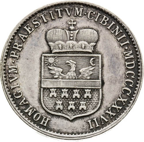 Silver Token 1837 - back