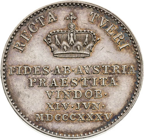 Silver token 1835 - Ducat - back