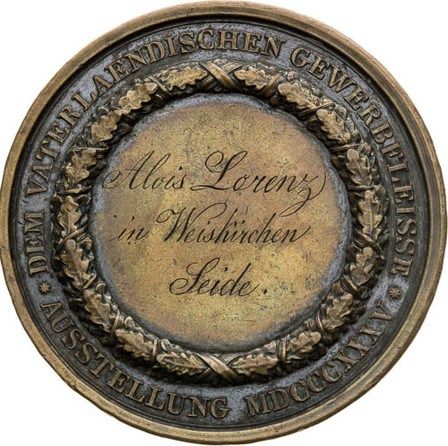 Medal 1835 - back