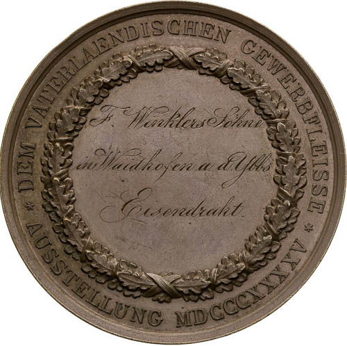 Medal 1845 - back