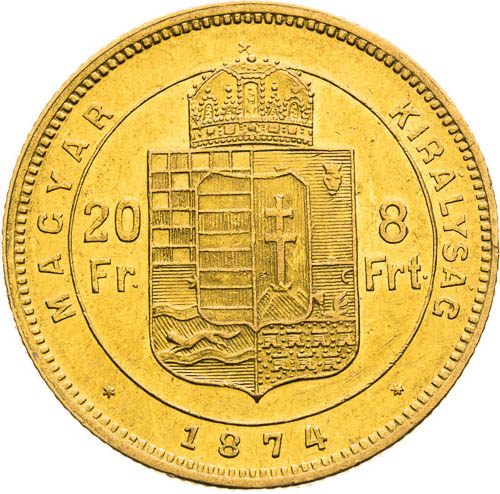 8 Zlatník 1874 - revers