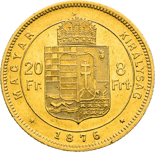 8 Zlatník 1876 - revers