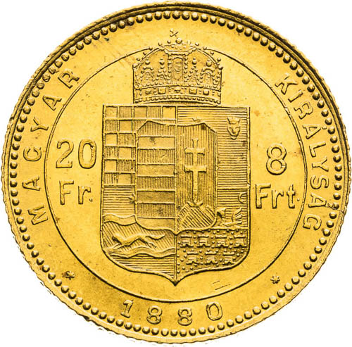8 Forint 1880 - back