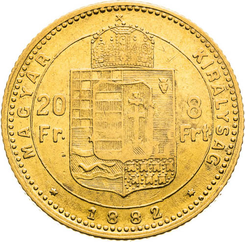 8 Forint 1882 - back