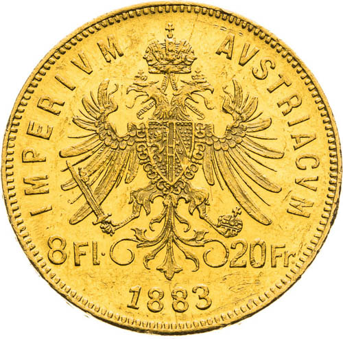 8 Florin 1883 - back