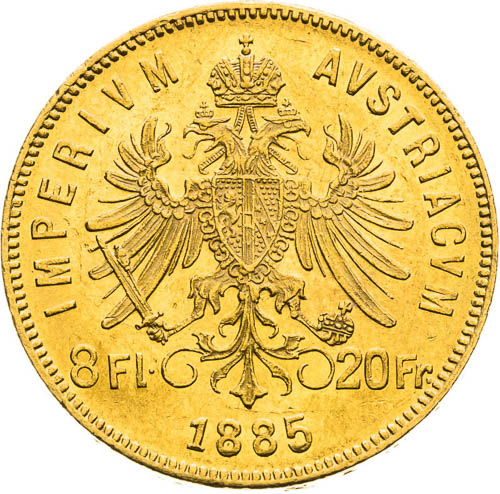 8 Florin 1885 - back