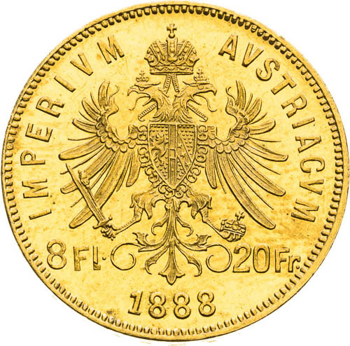 8 Florin 1888 - back