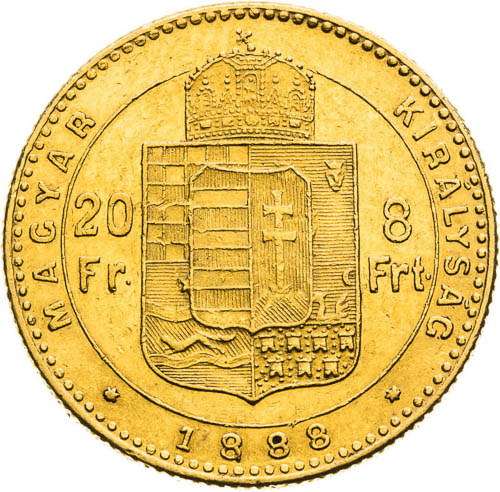 8 Forint 1888 - back
