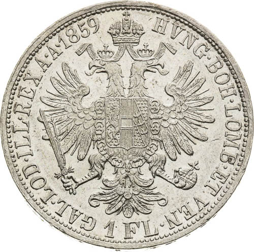 Gulden 1859 - back