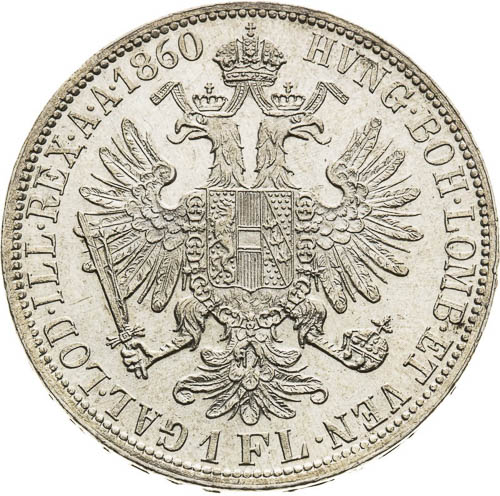 Gulden 1860 - back