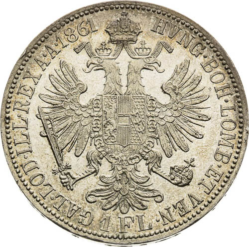 Gulden 1861 - back