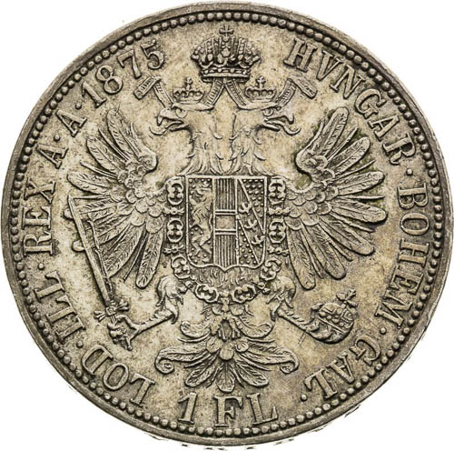 Gulden 1875 - back