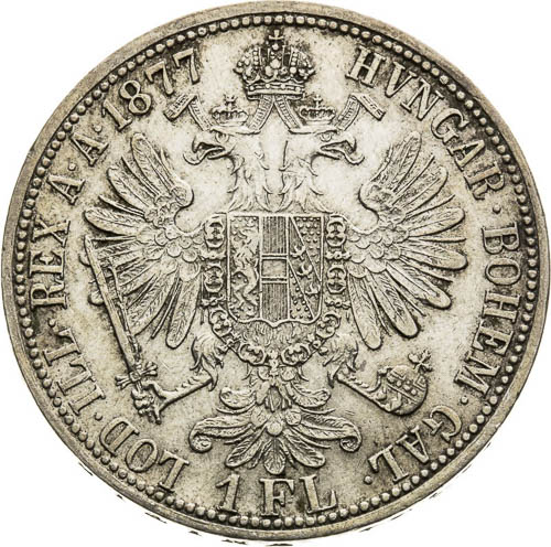 Gulden 1877 - back