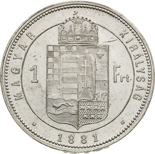 Gulden 1881 - back