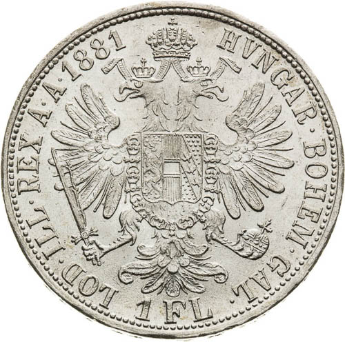 Gulden 1881 - back