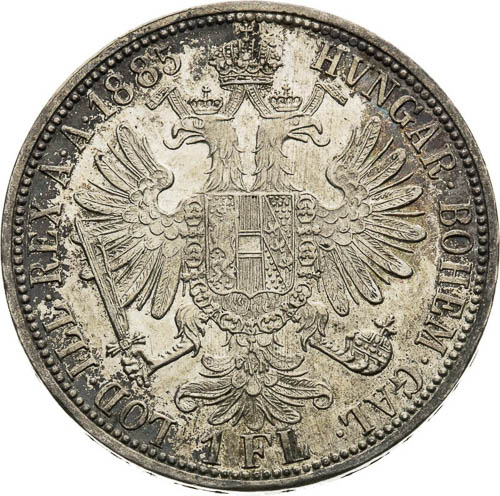 Gulden 1885 - back
