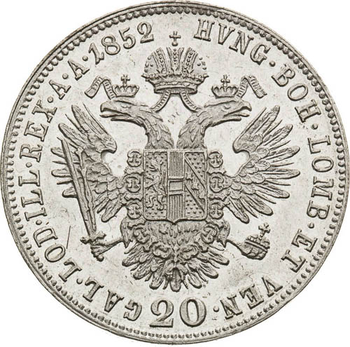 20 Kreutzer 1852 - back