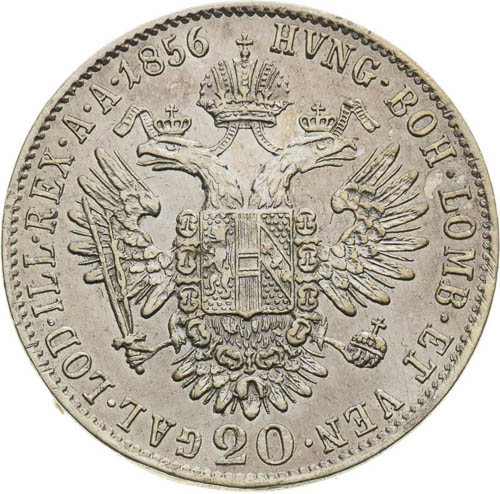 20 Kreutzer 1856 - back