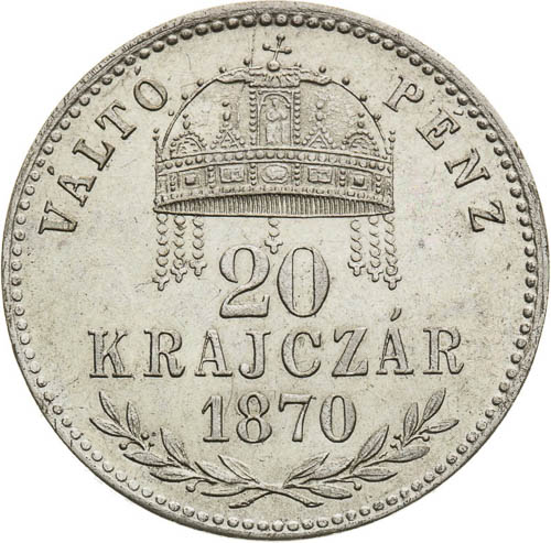 20 Kreutzer 1870 - back