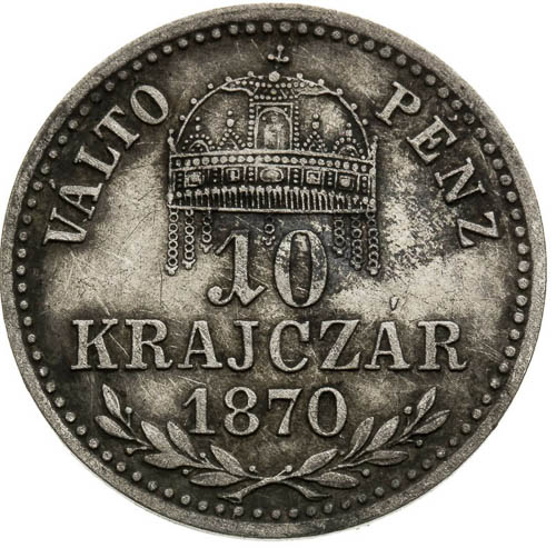 10 Kreutzer 1870 - back