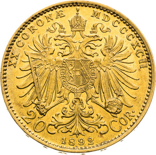 20 Corona 1892 - back