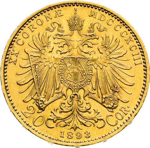 20 Corona 1893 - back
