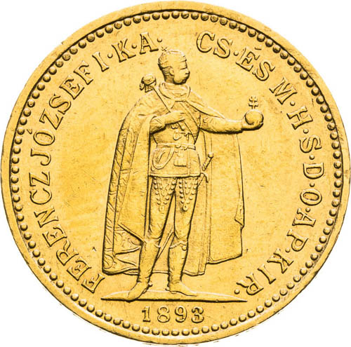10 Corona 1893 - front
