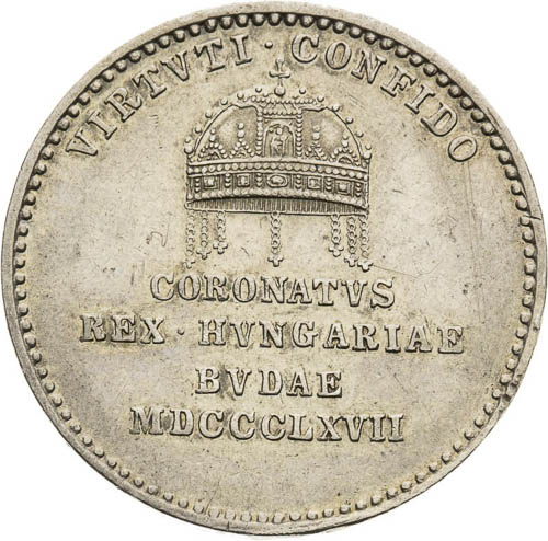 Silver Token 1867 - back