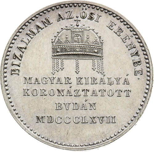 Silver Token 1867 - back
