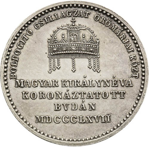 Silver Token 1867 - back