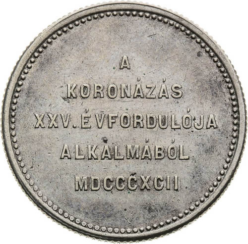 Silver Token 1892 - back