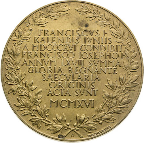 Medal 1916 - back