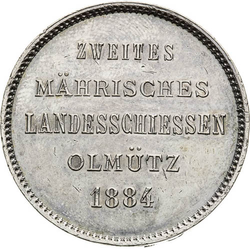 Silver Medal 1884 (2 Gulden) - back